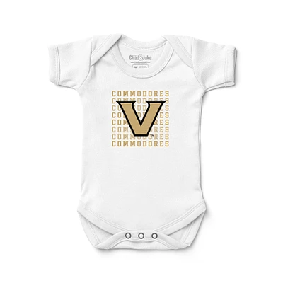 Newborn & Infant Chad Jake White Vanderbilt Commodores Retro Bodysuit