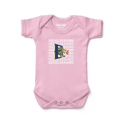 Newborn & Infant Chad Jake Light Pink Drexel Dragons Retro Bodysuit