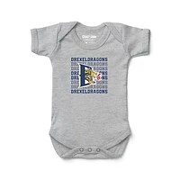 Newborn & Infant Chad Jake Heather Gray Drexel Dragons Retro Bodysuit