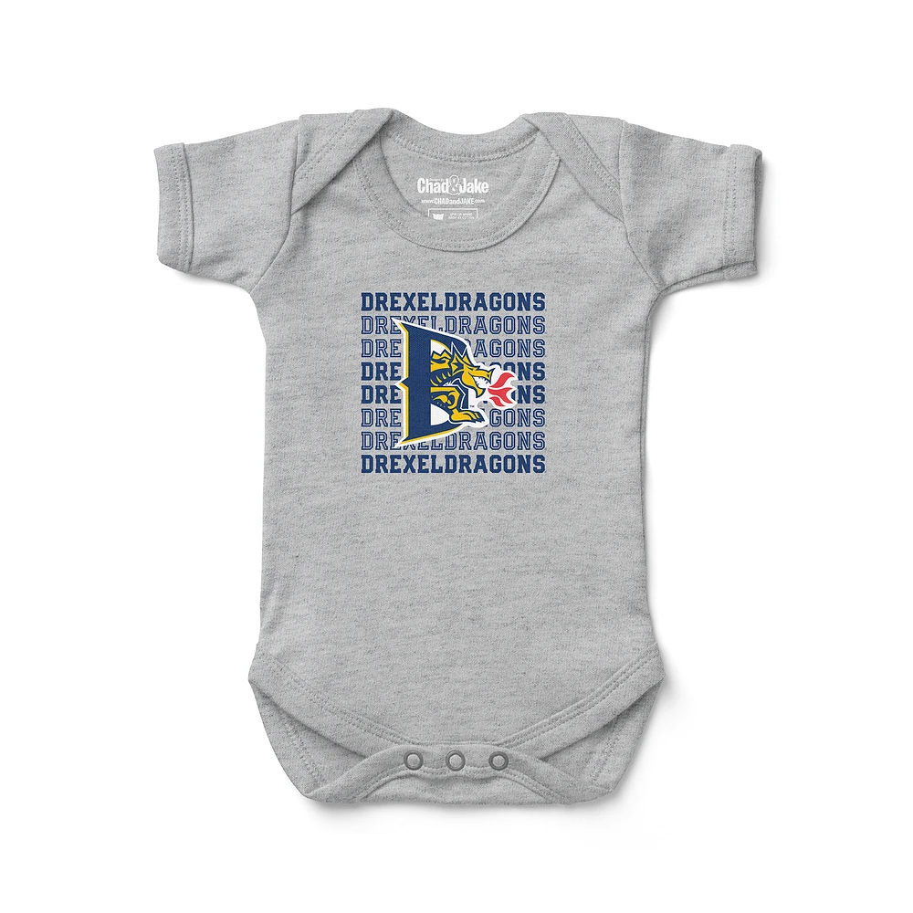 Newborn & Infant Chad Jake Heather Gray Drexel Dragons Retro Bodysuit