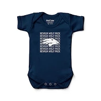 Newborn & Infant Chad Jake Navy Nevada Wolf Pack Retro Bodysuit