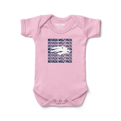Newborn & Infant Chad Jake Light Pink Nevada Wolf Pack Retro Bodysuit