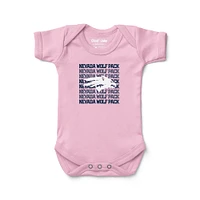 Newborn & Infant Chad Jake Light Pink Nevada Wolf Pack Retro Bodysuit