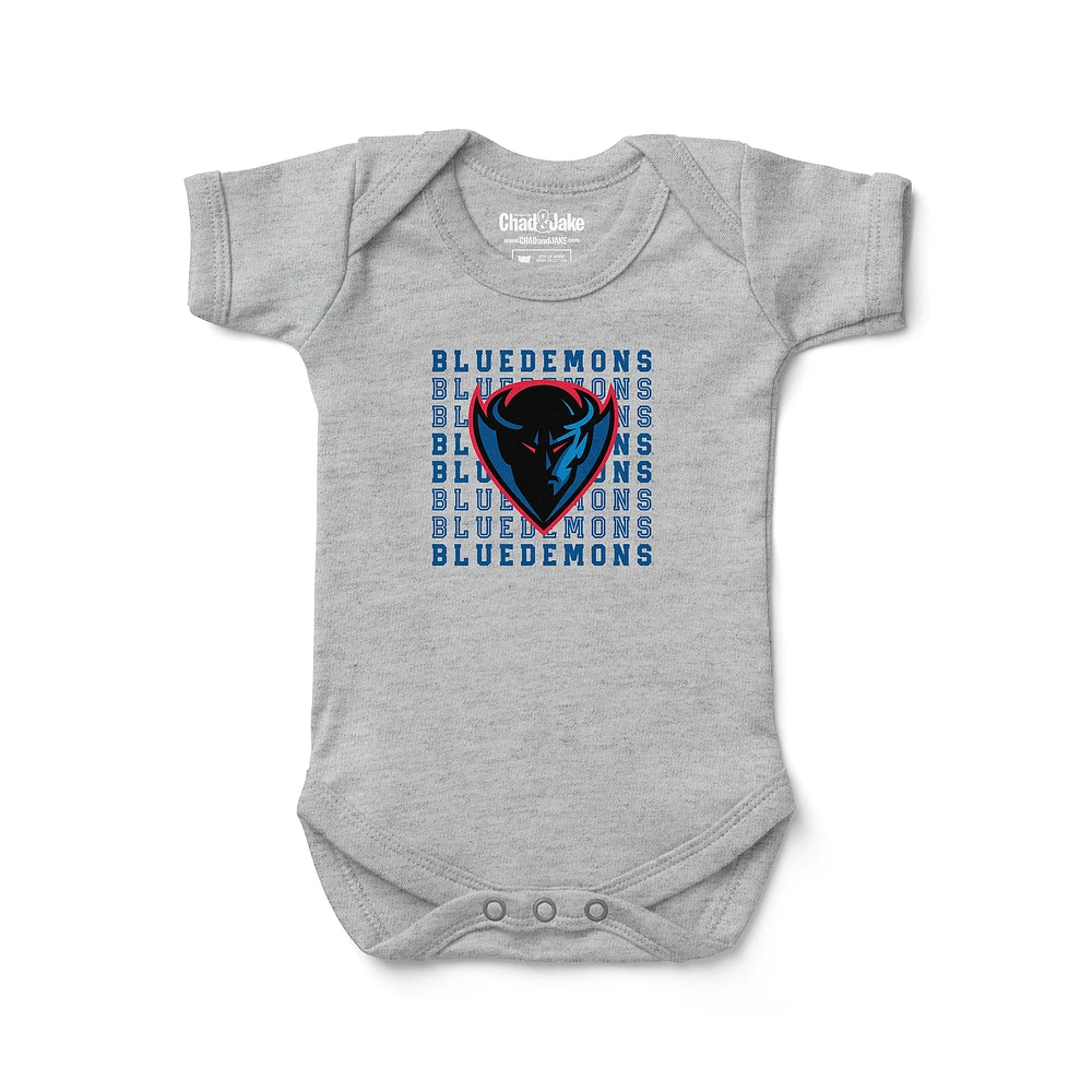 Newborn & Infant Chad Jake Heather Gray DePaul Blue Demons Retro Bodysuit