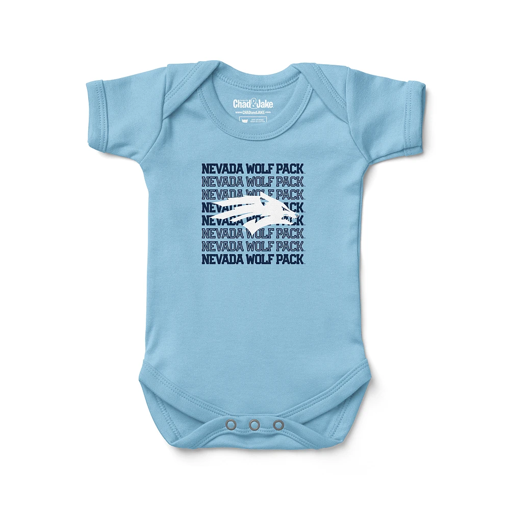 Newborn & Infant Chad Jake Light Blue Nevada Wolf Pack Retro Bodysuit