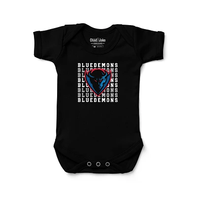 Newborn & Infant Chad Jake Black DePaul Blue Demons Retro Bodysuit