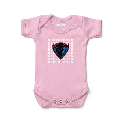 Newborn & Infant Chad Jake Light Pink DePaul Blue Demons Retro Bodysuit