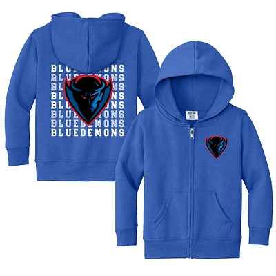 Toddler Chad & Jake Royal DePaul Blue Demons Retro Full-Zip Hoodie