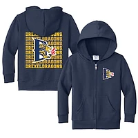 Toddler Chad & Jake Navy Drexel Dragons Retro Full-Zip Hoodie