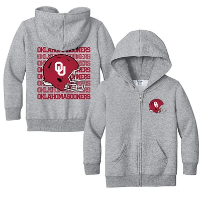 Toddler Chad & Jake Heather Gray Oklahoma Sooners Retro Full-Zip Hoodie