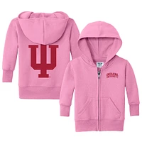 Infant Chad & Jake Pink Indiana Hoosiers Primary Logo Full-Zip Hoodie