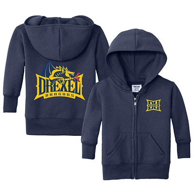 Infant Chad & Jake Navy Drexel Dragons Primary Logo Full-Zip Hoodie