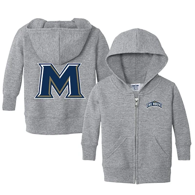 Infant Chad & Jake Heather Gray Mount St. Mary's Mountaineers Primary Logo Full-Zip Hoodie