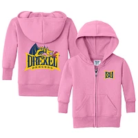 Infant Chad & Jake Pink Drexel Dragons Primary Logo Full-Zip Hoodie