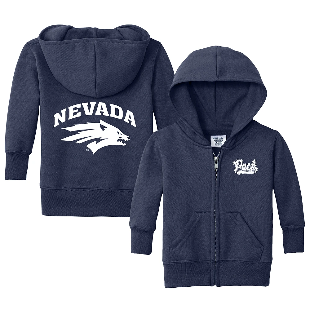 Infant Chad & Jake Navy Nevada Wolf Pack Primary Logo Full-Zip Hoodie