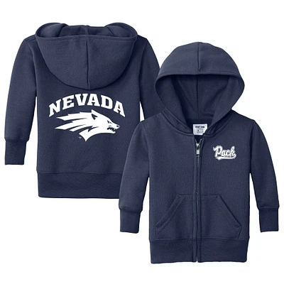 Infant Chad & Jake Navy Nevada Wolf Pack Primary Logo Full-Zip Hoodie