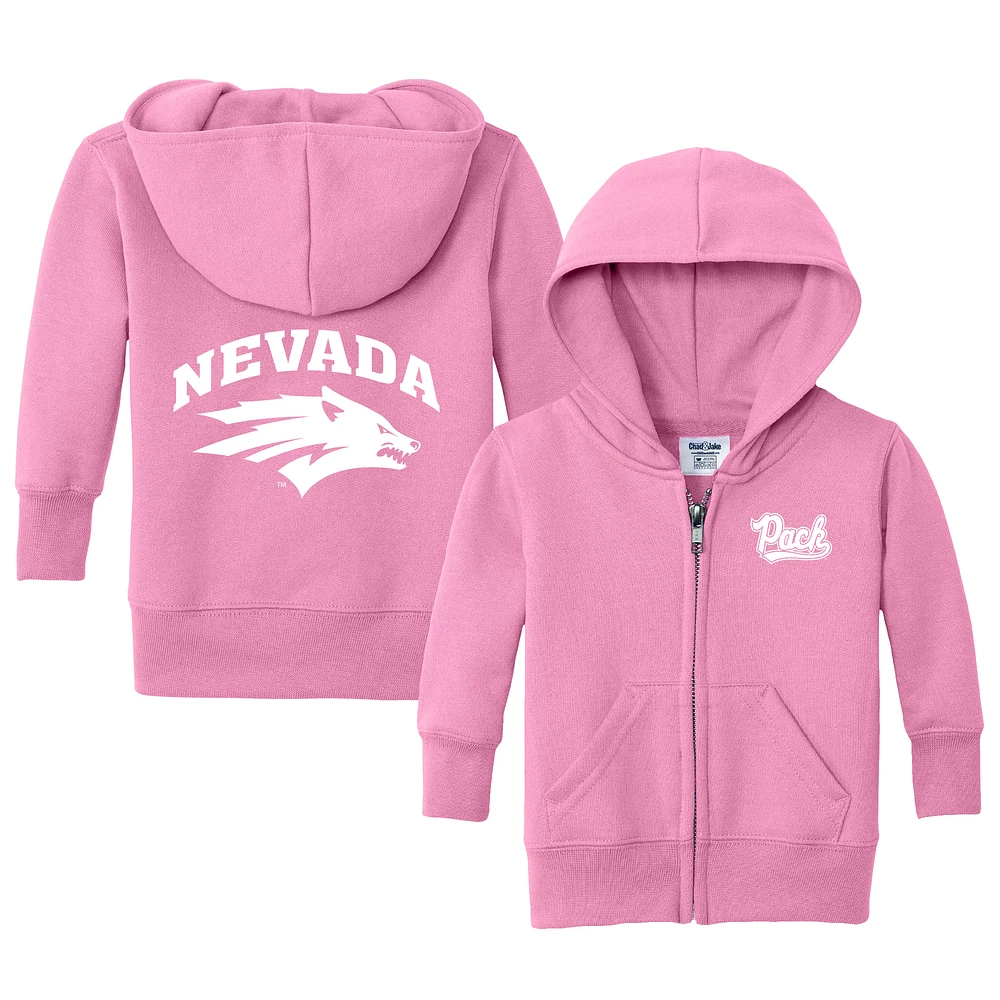 Infant Chad & Jake Pink Nevada Wolf Pack Primary Logo Full-Zip Hoodie