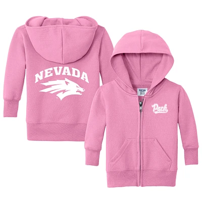 Infant Chad & Jake Pink Nevada Wolf Pack Primary Logo Full-Zip Hoodie