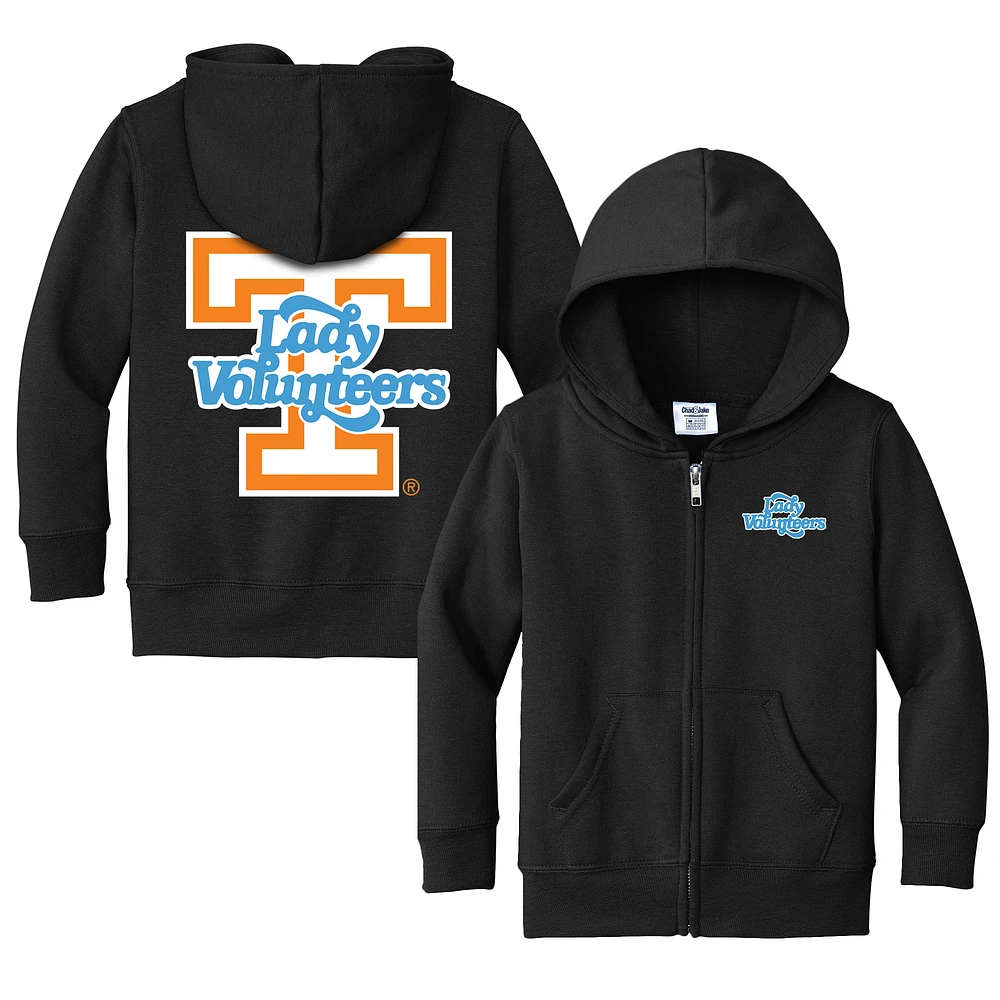 Toddler Chad & Jake Black Tennessee Volunteers Lady Vols Logo Full-Zip Hoodie