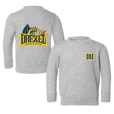 Toddler Chad & Jake Heather Gray Drexel Dragons Logo Pullover Sweatshirt