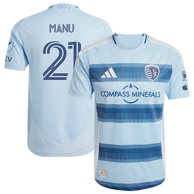 Men's adidas Manu García Light Blue Sporting Kansas City 2025 One KC Authentic Player Jersey