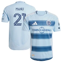 Men's adidas Manu García Light Blue Sporting Kansas City 2025 One KC Authentic Player Jersey