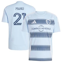 Men's adidas Manu García Light Blue Sporting Kansas City 2025 One KC Replica Player Jersey