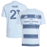 Men's adidas Manu García Light Blue Sporting Kansas City 2025 One KC Replica Player Jersey