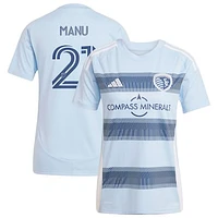 Women's adidas Manu García Light Blue Sporting Kansas City 2025 One KC Replica Player Jersey