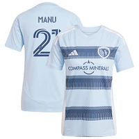 Women's adidas Manu García Light Blue Sporting Kansas City 2025 One KC Replica Player Jersey