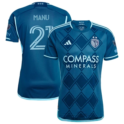 Men's adidas Manu García Navy Sporting Kansas City 2024 Diamonds Our Forever Authentic Player Jersey
