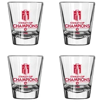 Logo Brands Florida Panthers 2025 Stanley Cup Champions Four-Pack Shot Glass Set