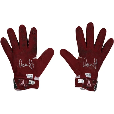 Aaron Judge New York Yankees Autographed Game-Used Red Jordan Brand Batting Gloves from the 2024 MLB Season - RG13322058-59