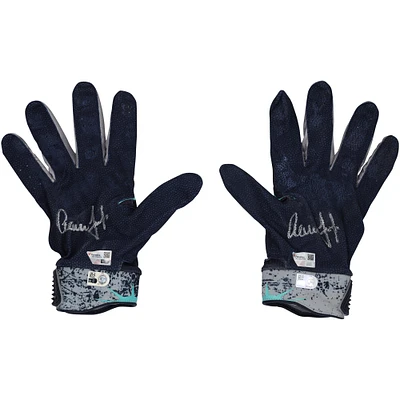 Aaron Judge New York Yankees Autographed Game-Used Navy Jordan Brand Batting Gloves from the 2024 MLB Season