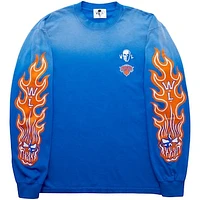 Men's Warren Lotas x Fanatics Fest Blue New York Knicks Long Sleeve T-Shirt