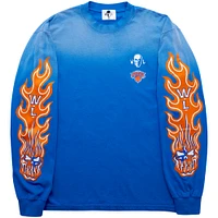 Men's Warren Lotas x Fanatics Fest Blue New York Knicks Long Sleeve T-Shirt
