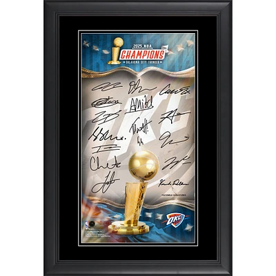 Oklahoma City Thunder Framed 10" x 18" 2025 NBA Finals Champions Collage with Facsimile Signatures