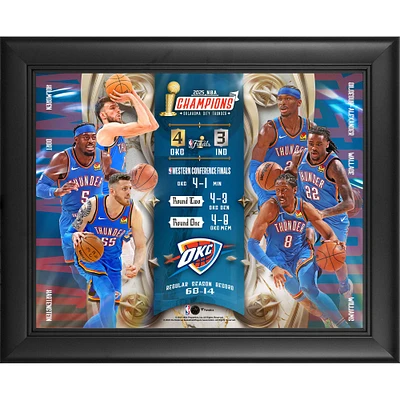 Oklahoma City Thunder Framed 13" x 16" 2025 NBA Finals Champions Collage