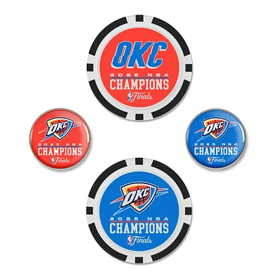 WinCraft Oklahoma City Thunder 2025 NBA Finals Champions Four-Piece Ball Marker Set