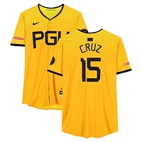 Oneil Cruz Pittsburgh Pirates Game-Used #15 Gold Nike City Connect Jersey vs. San Diego Padres on May 2 & Atlanta Braves on May 9, 2025