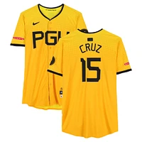 Oneil Cruz Pittsburgh Pirates Game-Used #15 Gold Nike City Connect Jersey vs. San Diego Padres on May 2 & Atlanta Braves on May 9, 2025