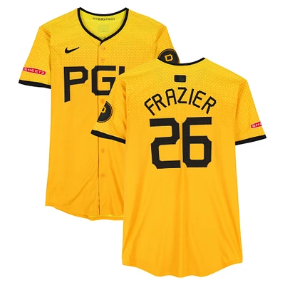 Adam Frazier Pittsburgh Pirates Game-Used #26 Gold Nike City Connect Jersey vs. San Diego Padres on May 2 & Atlanta Braves on May 9, 2025