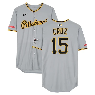 Oneil Cruz Pittsburgh Pirates Game-Used #15 Gray Nike Jersey vs. Los Angeles Angels on April 23, 2025