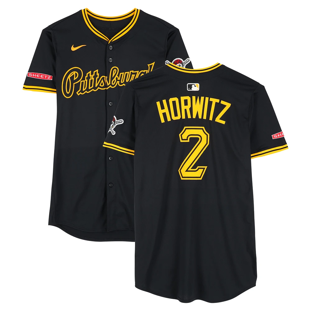Spencer Horwitz Pittsburgh Pirates Game-Used #2 Black Nike Jersey vs. Philadelphia Phillies on May 17, 2025