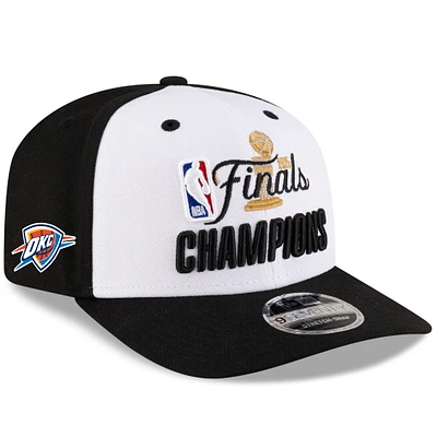 Men's New Era  White/Black Oklahoma City Thunder 2025 NBA Finals Champions Parade 9SEVENTY Adjustable Hat