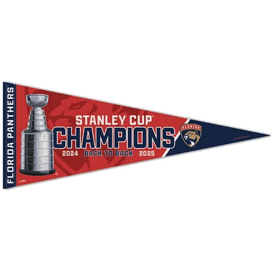 WinCraft Florida Panthers Back-To-Back Stanley Cup Champions 12" x 30" Premium Pennant