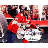 Aleksander Barkov Florida Panthers Autographed 2025 Stanley Cup Champions 16" x 20" Raising Cup Photograph with "2025 SC Champs" Inscription