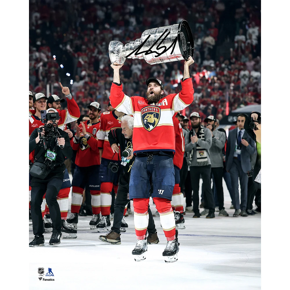 Aaron Ekblad Florida Panthers Autographed 2025 Stanley Cup Champions 16" x 20" Raising Cup Photograph