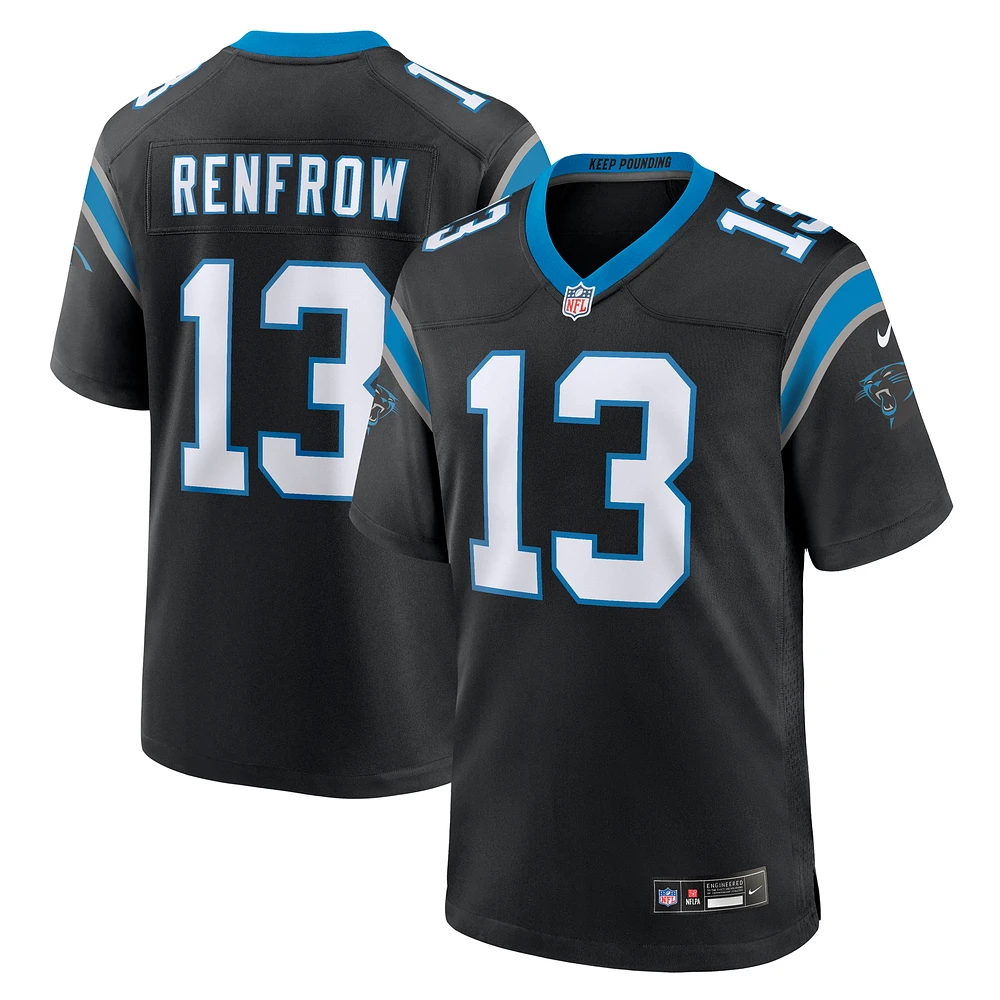 Men's Nike Hunter Renfrow Black Carolina Panthers Team Game Jersey