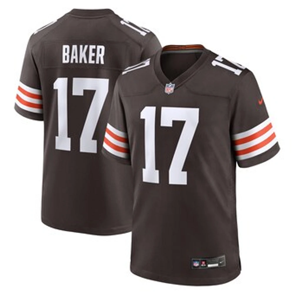 Men's Nike Jerome Baker  Brown Cleveland Browns Team Game Jersey